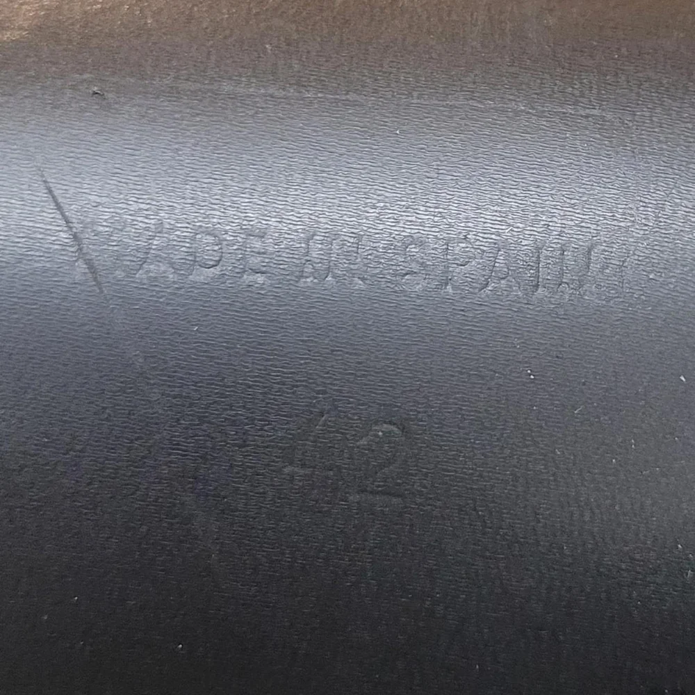 DESTROY vintage black leather 90s era heeled platform boots - Picture 8 of 8